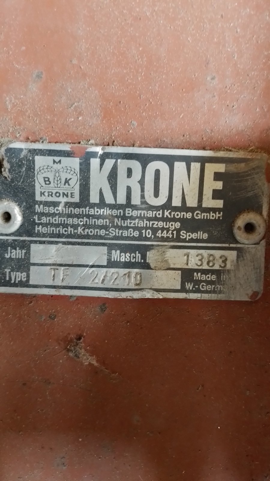 Mähwerk del tipo Krone TF 2/210, Gebrauchtmaschine In Scherstetten (Immagine 1)