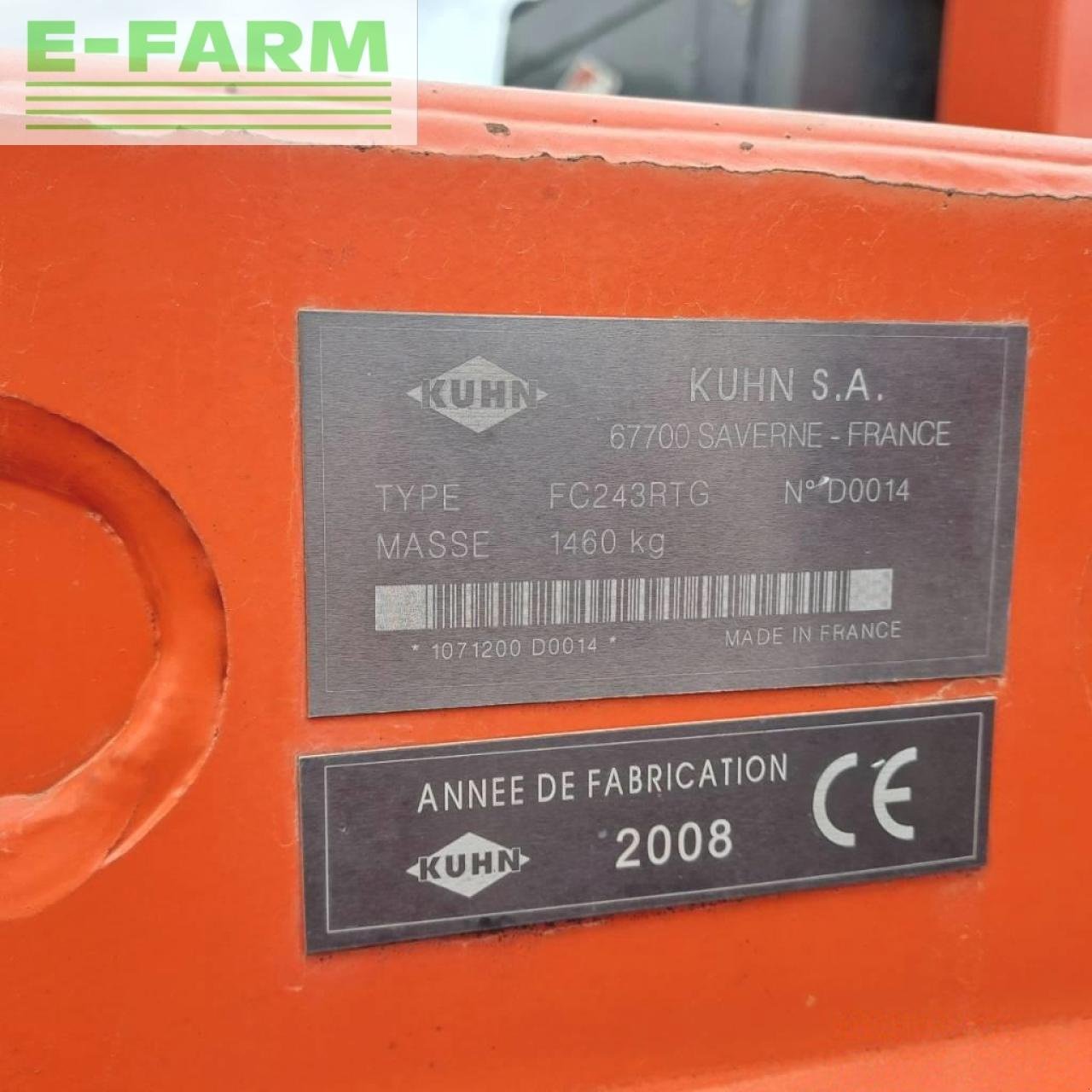 Mähwerk Türe ait Kuhn fc 243 rtg, Gebrauchtmaschine içinde ORZIVECCHI (resim 6)