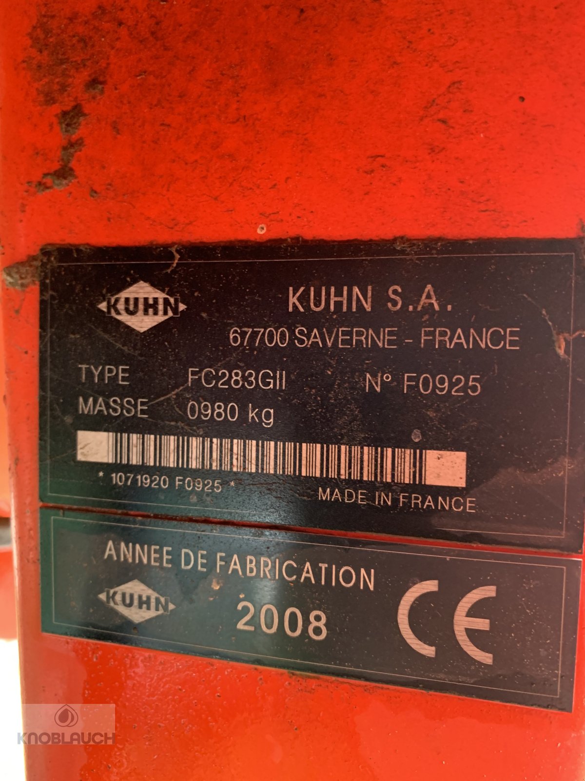 Mähwerk Türe ait Kuhn FC 283 GII, Gebrauchtmaschine içinde Kandern-Tannenkirch (resim 4)