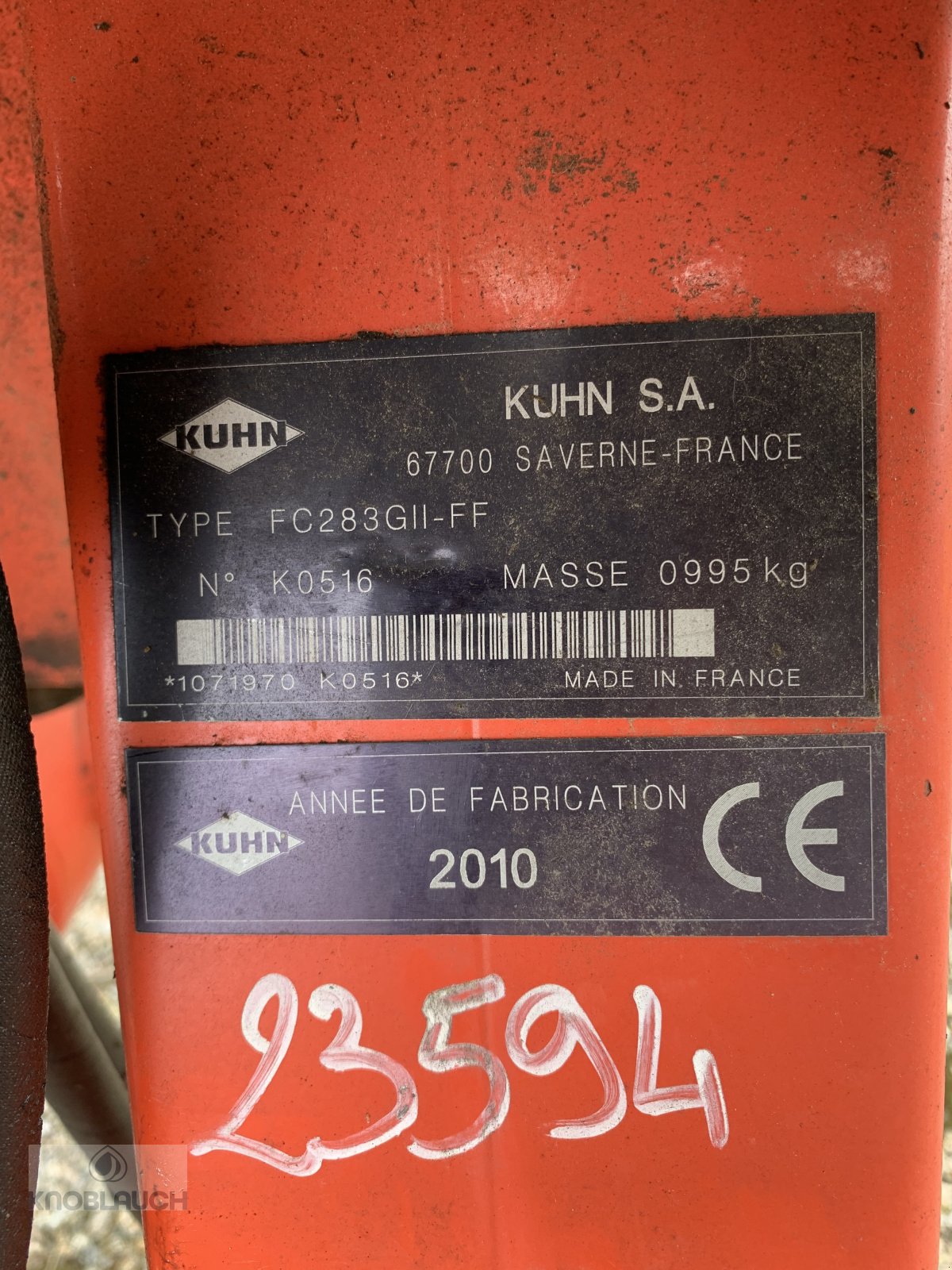 Mähwerk Türe ait Kuhn FC 283 GII, Gebrauchtmaschine içinde Kandern-Tannenkirch (resim 2)