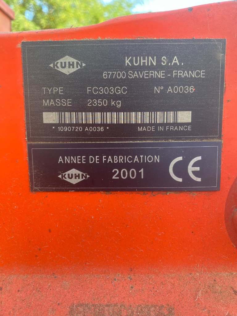 Mähwerk typu Kuhn FC 303 GC (  DESTOCKAGE ), Gebrauchtmaschine v YTRAC (Obrázok 5)