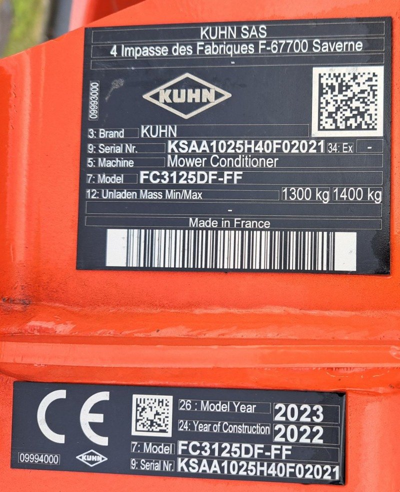 Mähwerk tip Kuhn FC 3125 DF - FF, Vorführmaschine in Burkau (Poză 2)