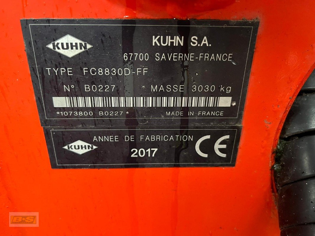 Mähwerk za tip Kuhn FC 8830 D-FF, Gebrauchtmaschine u Neustadt Dosse (Slika 8)