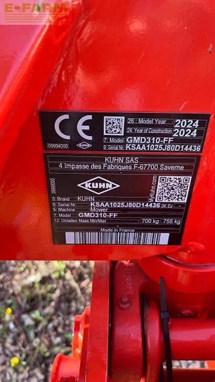 Mähwerk za tip Kuhn gmd 310 ff, Gebrauchtmaschine u ANRODE / OT LENGEFELD (Slika 6)