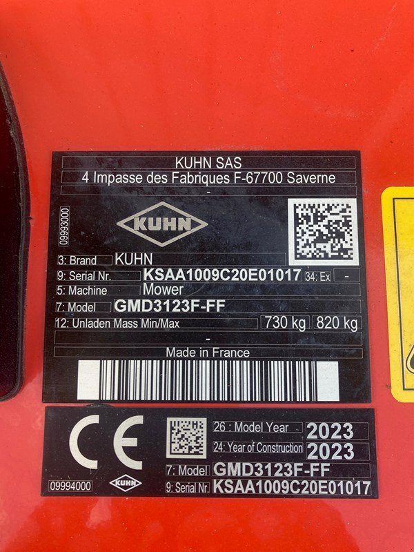 Mähwerk tip Kuhn GMD 3123 F, Neumaschine in Kleinandelfingen (Poză 2)