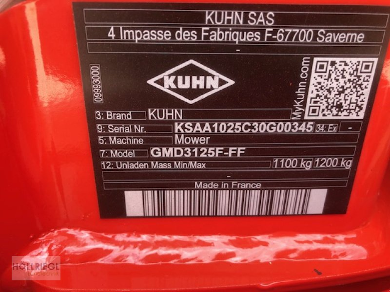 Mähwerk του τύπου Kuhn GMD 3125 F-FF, Neumaschine σε Hohenburg (Φωτογραφία 5)