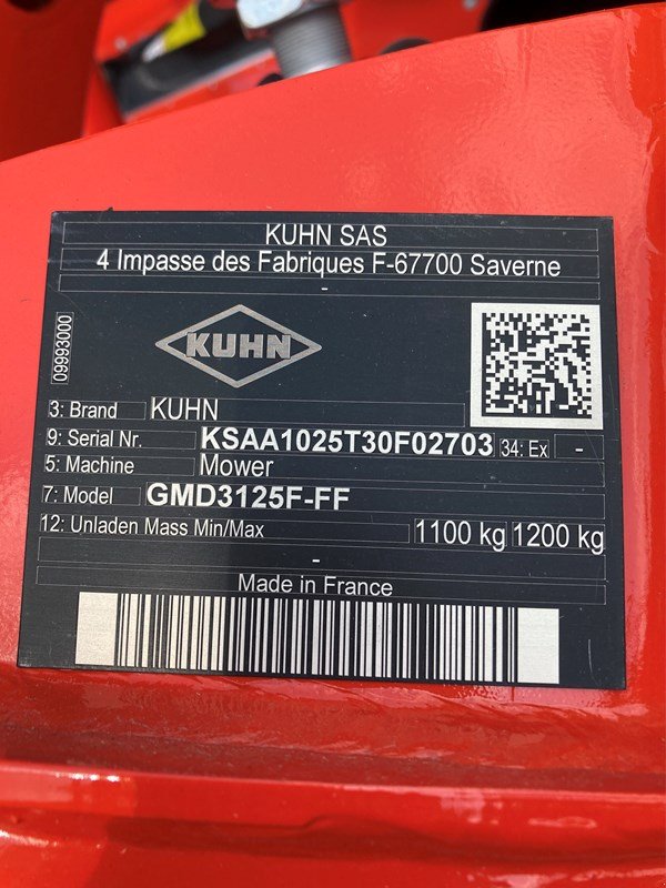 Mähwerk za tip Kuhn GMD 3125F, Neumaschine u Chavornay (Slika 4)