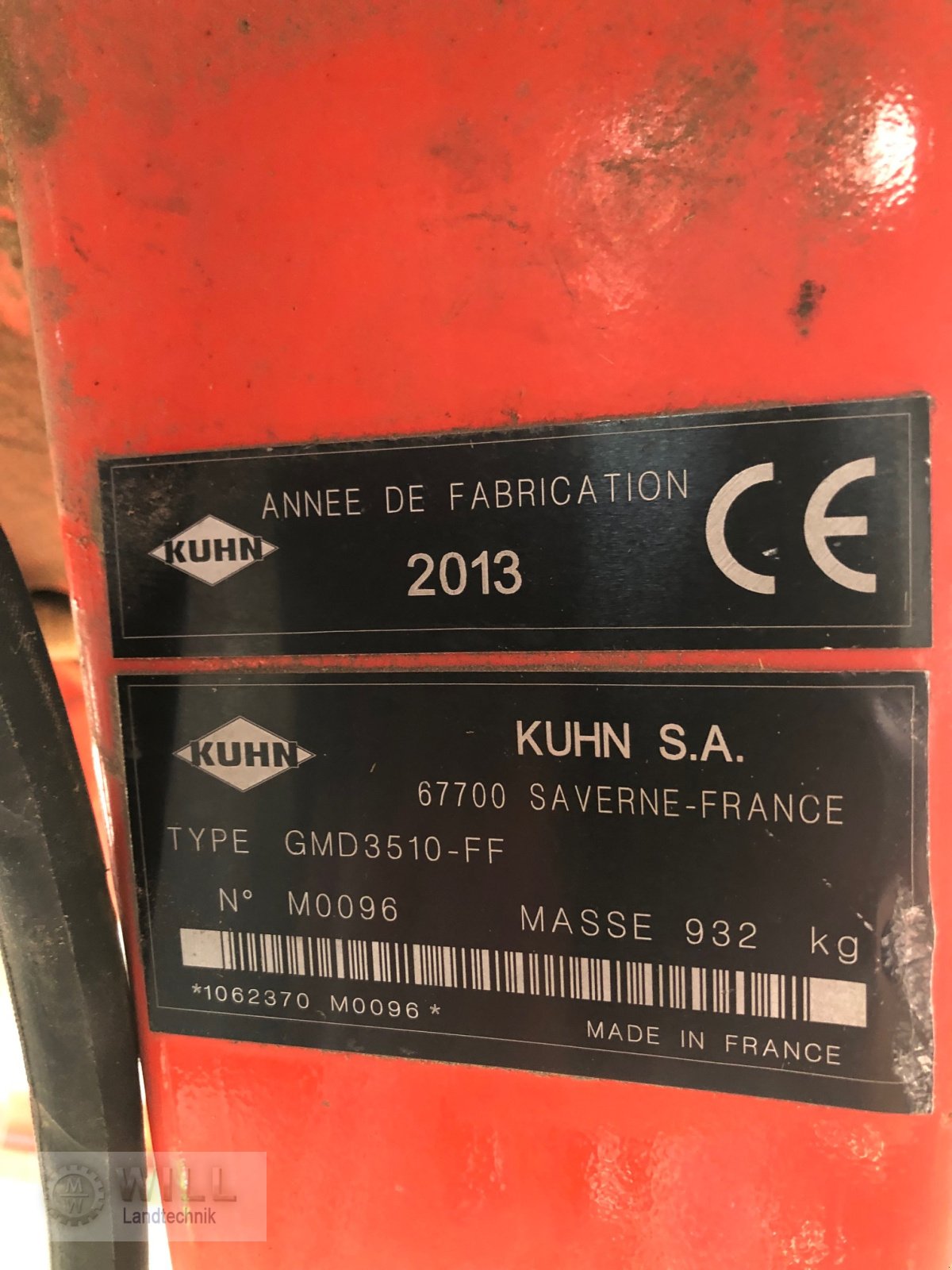 Mähwerk Türe ait Kuhn GMD 3510 FF, Gebrauchtmaschine içinde Rudendorf (resim 8)