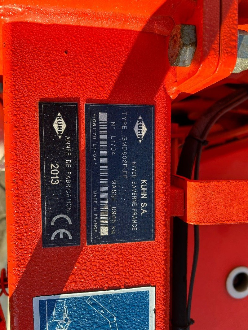 Mähwerk tip Kuhn GMD 802 F-FF, Gebrauchtmaschine in Sittensen (Poză 7)