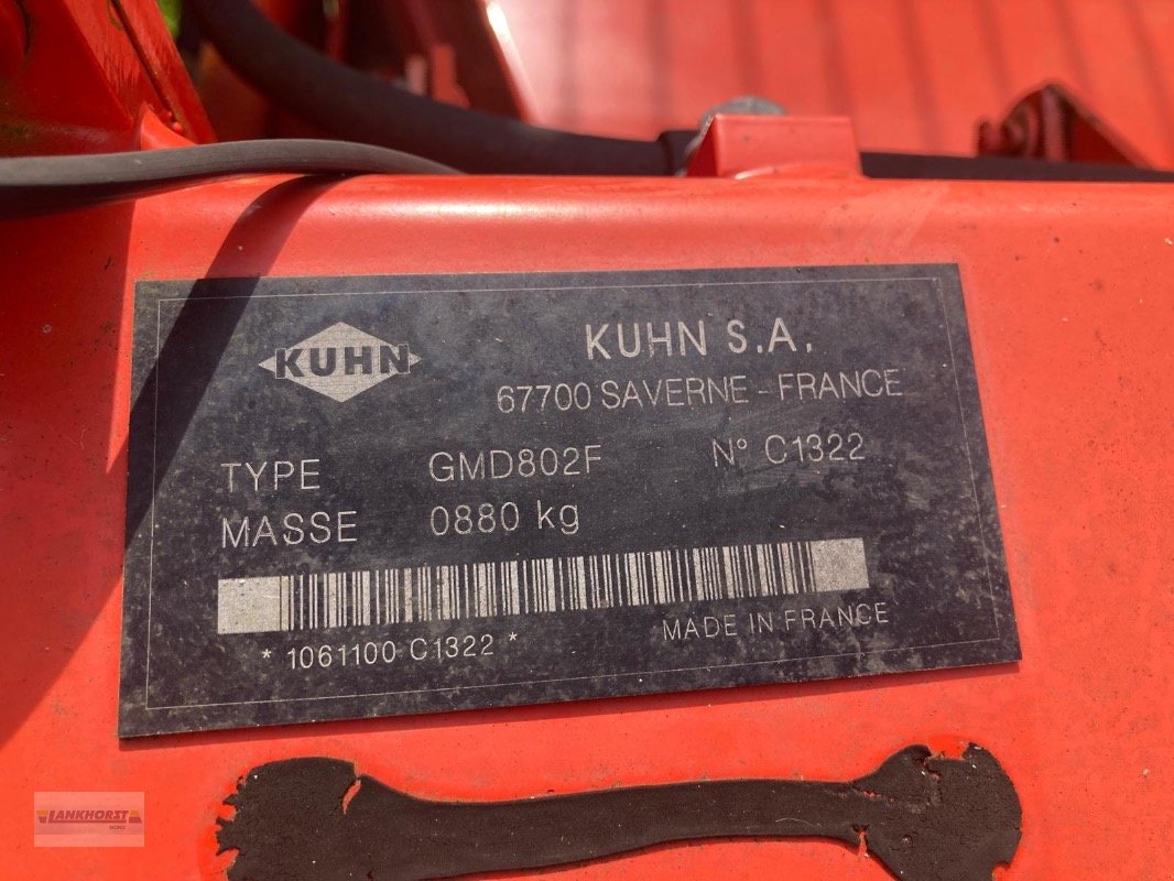 Mähwerk typu Kuhn GMD 802 F, Gebrauchtmaschine v Wiefelstede-Spohle (Obrázek 11)