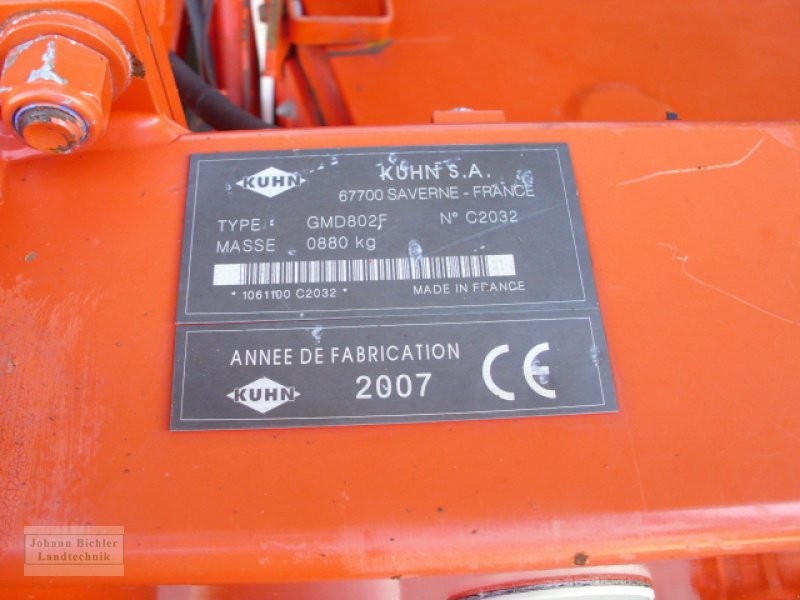 Mähwerk tip Kuhn GMD 802 F, Gebrauchtmaschine in Unterneukirchen (Poză 11)