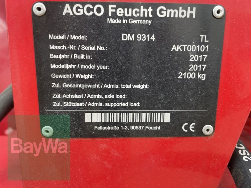 Mähwerk типа Massey Ferguson DM 9314 TL, Gebrauchtmaschine в Kempten (Allgäu) (Фотография 13)