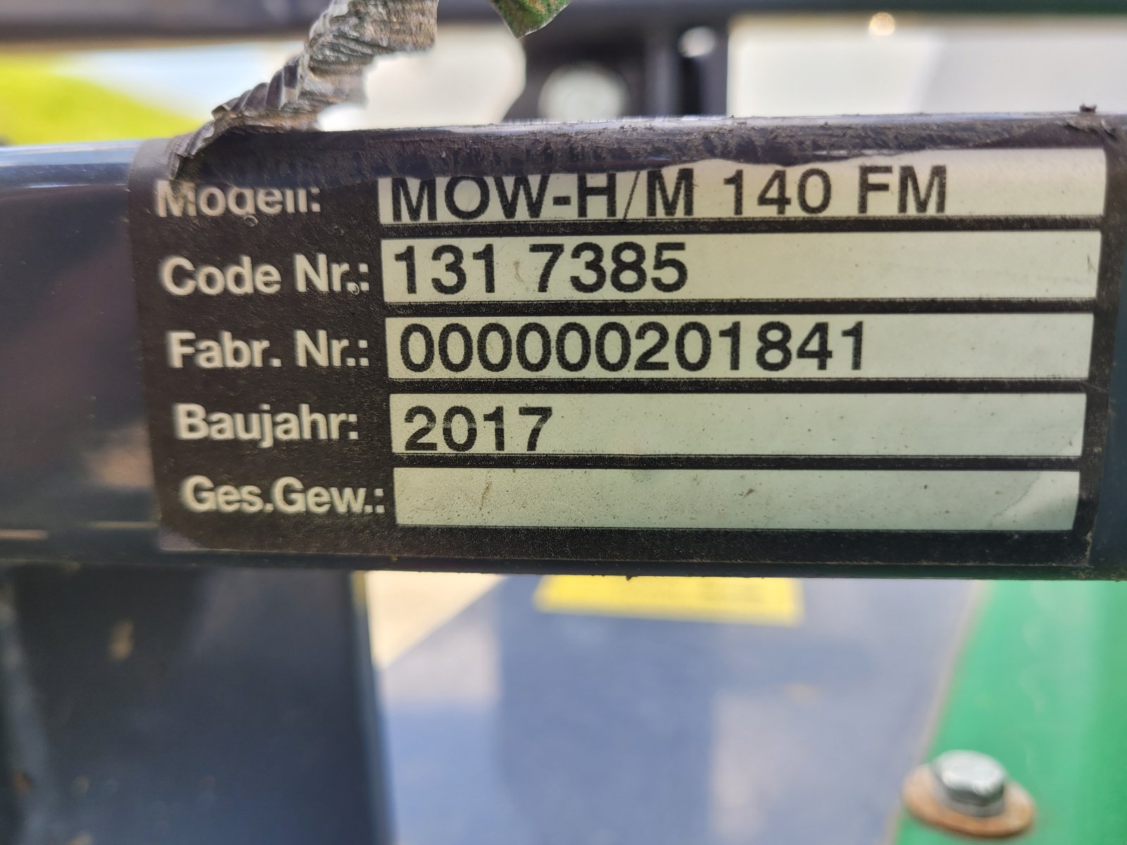 Mähwerk Türe ait Matev MOW 140 FM, Gebrauchtmaschine içinde Moosbach (resim 6)