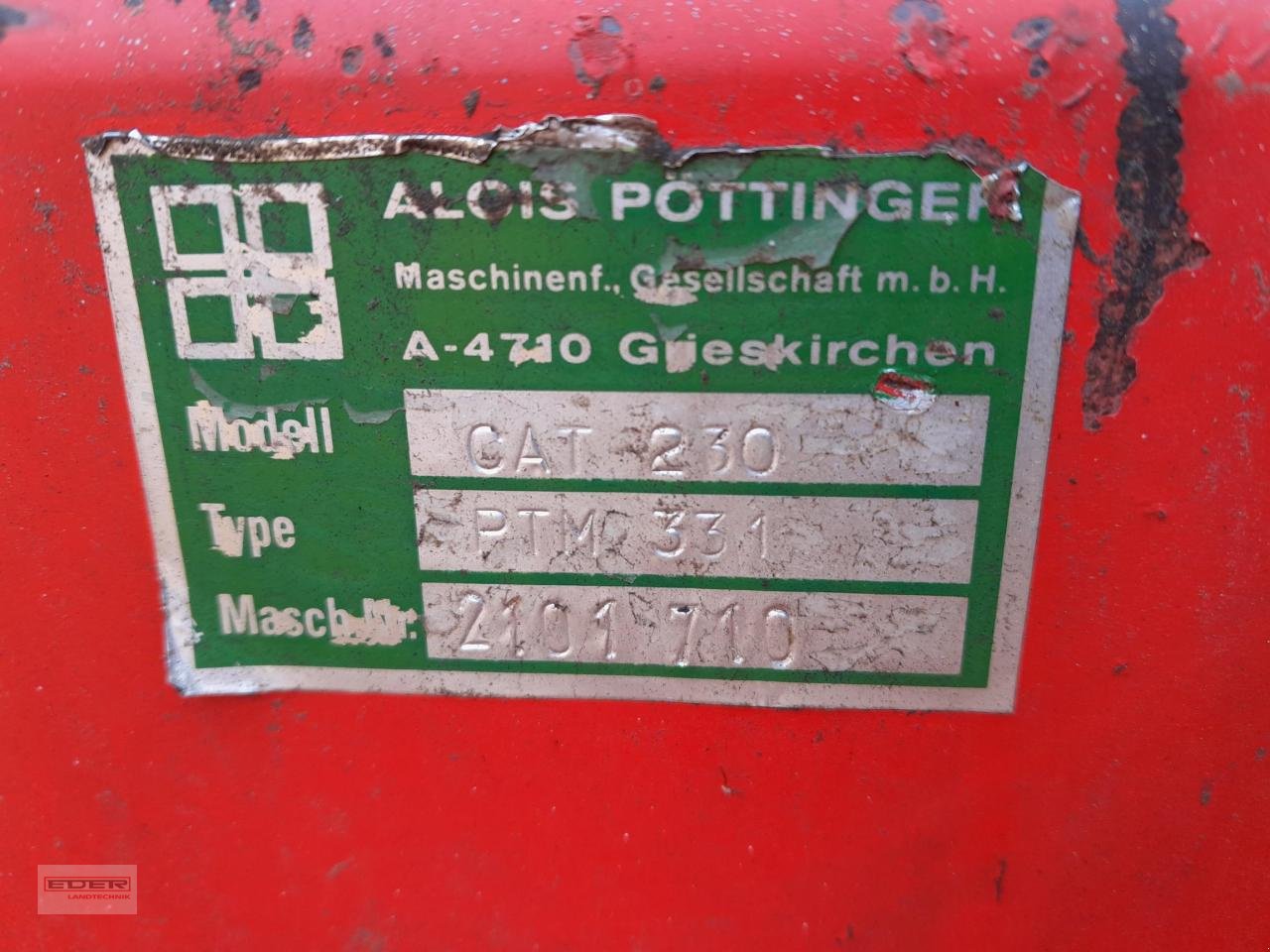 Mähwerk του τύπου Pöttinger CAT 230, Gebrauchtmaschine σε Traunreut/Matzing (Φωτογραφία 4)
