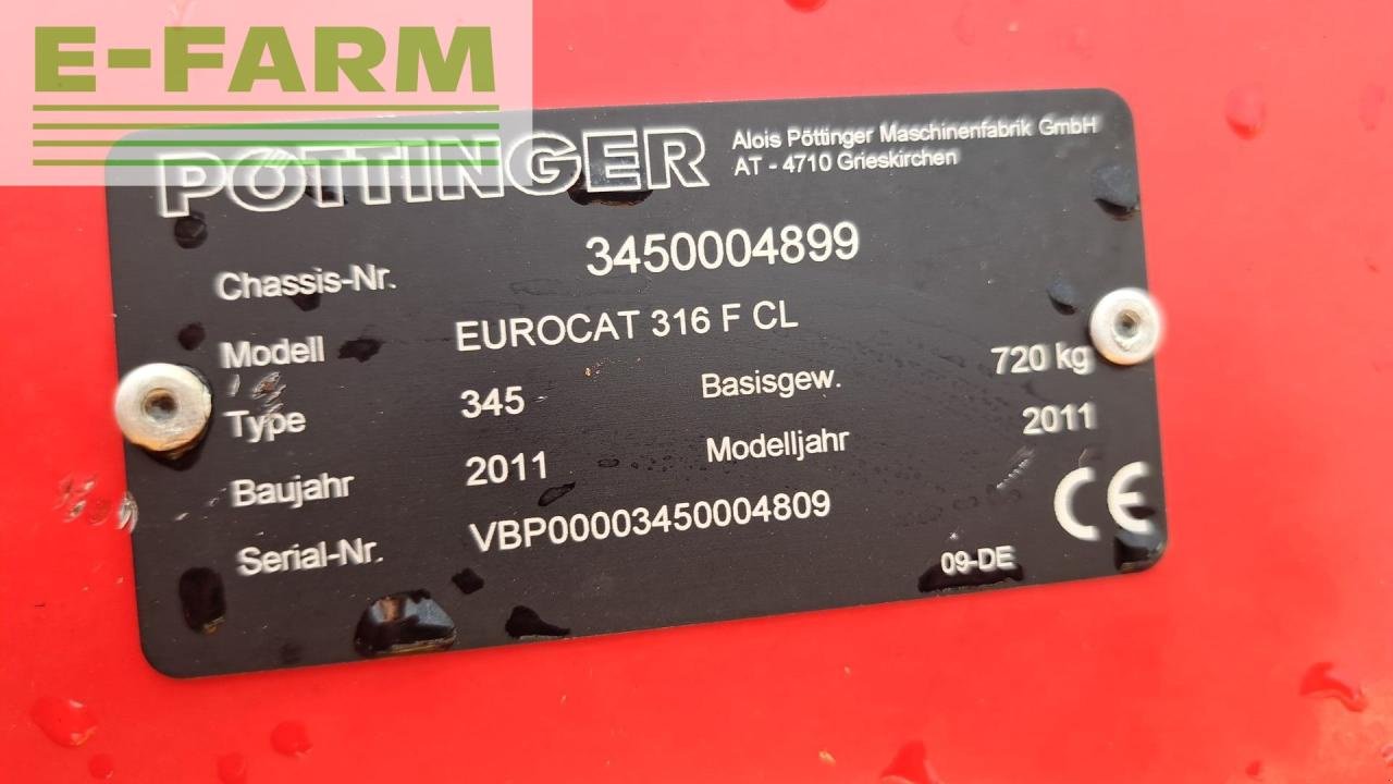 Mähwerk типа Pöttinger Eurocard 316 F CL, Gebrauchtmaschine в REDLHAM (Фотография 10)