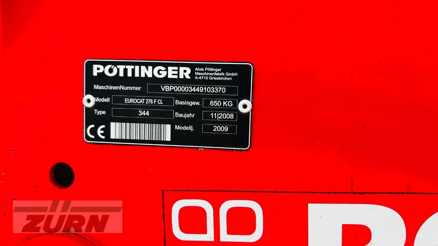 Mähwerk tip Pöttinger EUROCAT 276F CL, Gebrauchtmaschine in Windsbach (Poză 4)