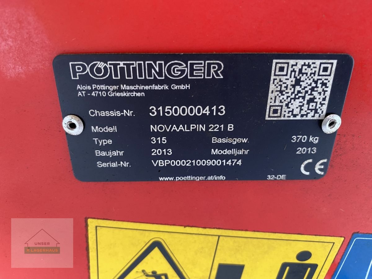 Mähwerk tip Pöttinger Novaalpin 221 B, Gebrauchtmaschine in Wartberg (Poză 2)