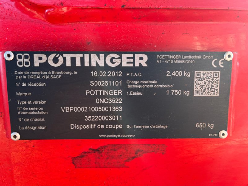 Mähwerk типа Pöttinger Novacat 307 T ED, Gebrauchtmaschine в VERT TOULON (Фотография 10)