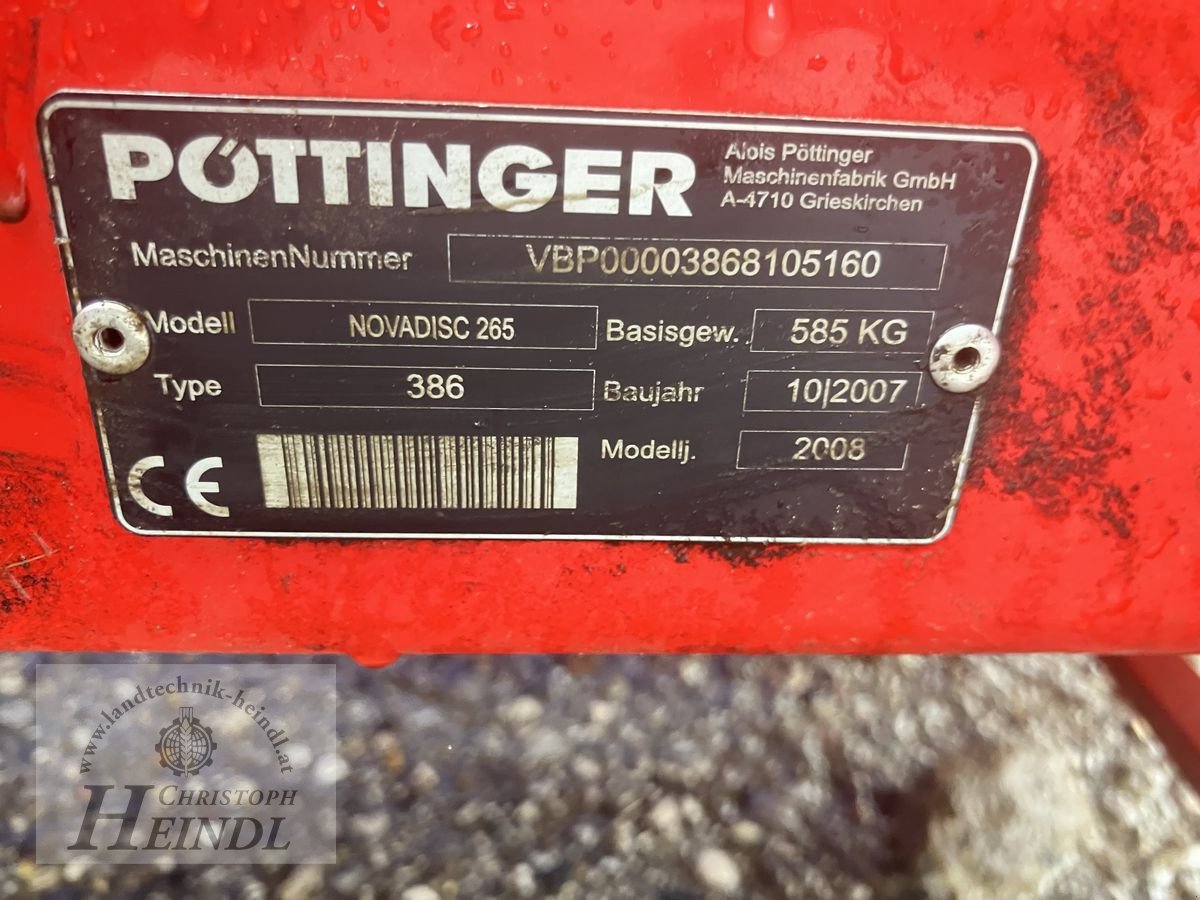 Mähwerk tip Pöttinger Novadisc 265, Gebrauchtmaschine in Stephanshart (Poză 5)