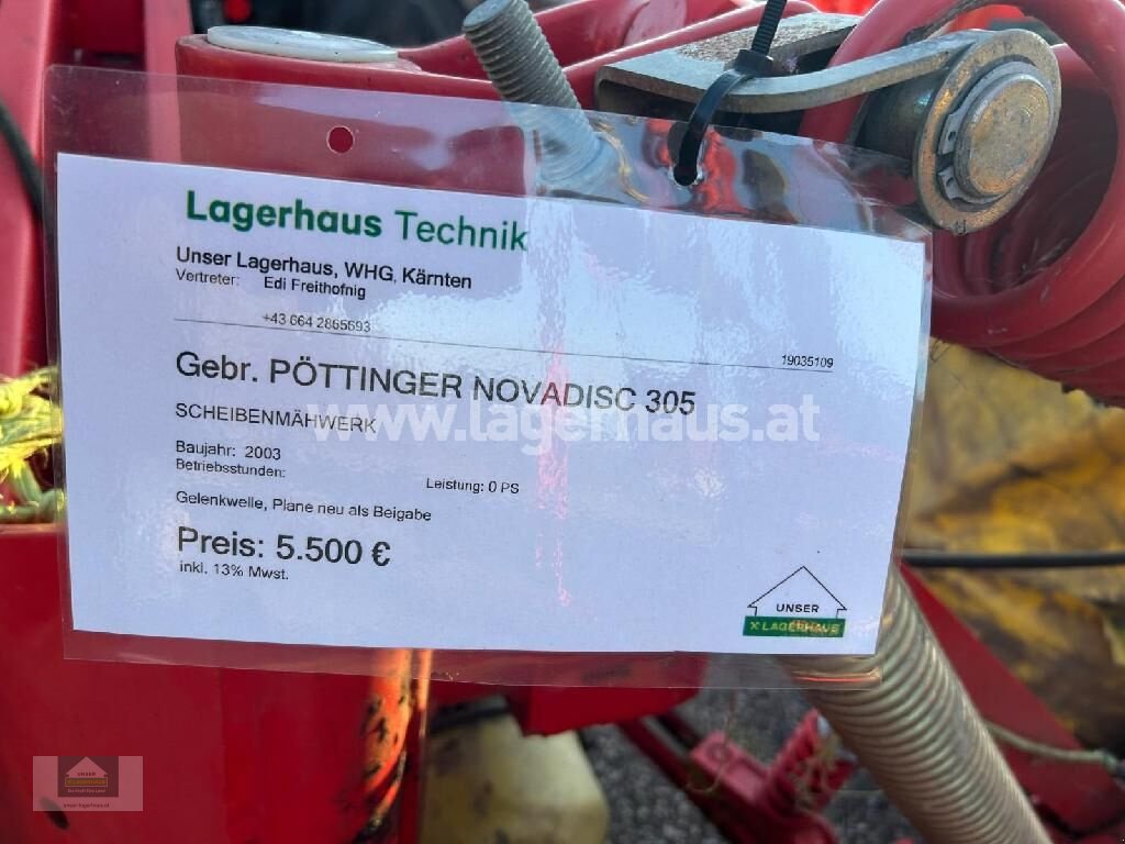 Mähwerk от тип Pöttinger NOVADISC 305, Gebrauchtmaschine в Klagenfurt (Снимка 6)