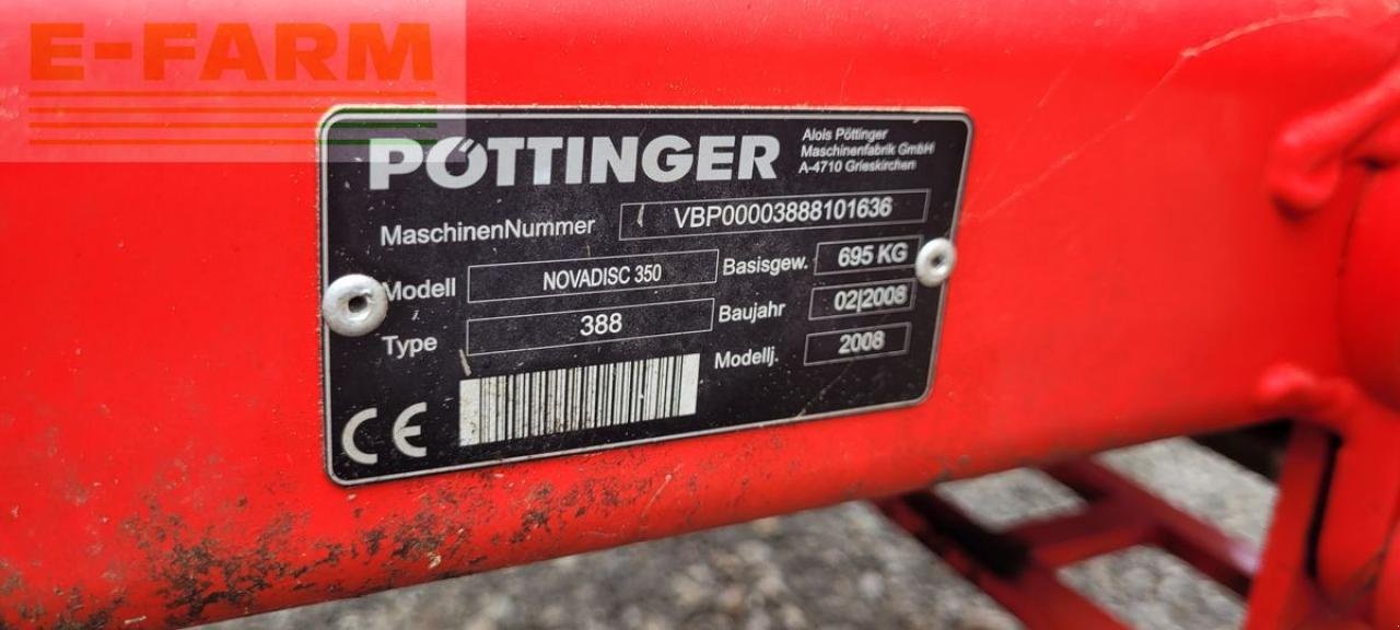 Mähwerk типа Pöttinger novadisc 350, Gebrauchtmaschine в RANDEGG (Фотография 5)