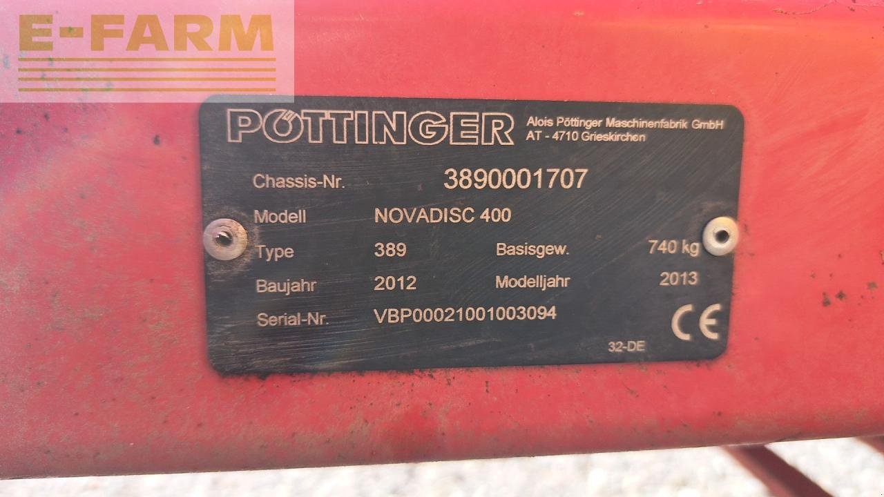 Mähwerk typu Pöttinger Novadisc 400, Gebrauchtmaschine w REDLHAM (Zdjęcie 11)