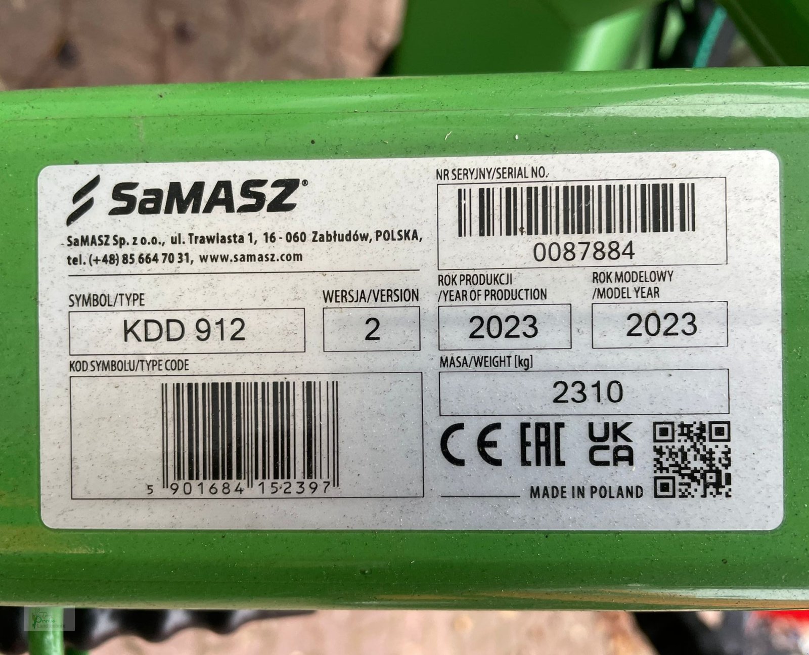 Mähwerk типа SaMASZ KDD 912, Neumaschine в Bad Kötzting (Фотография 6)