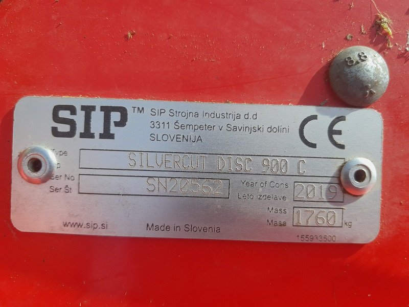 Mähwerk типа SIP Silvercut Disc 900 C, Gebrauchtmaschine в Peiting (Фотография 5)