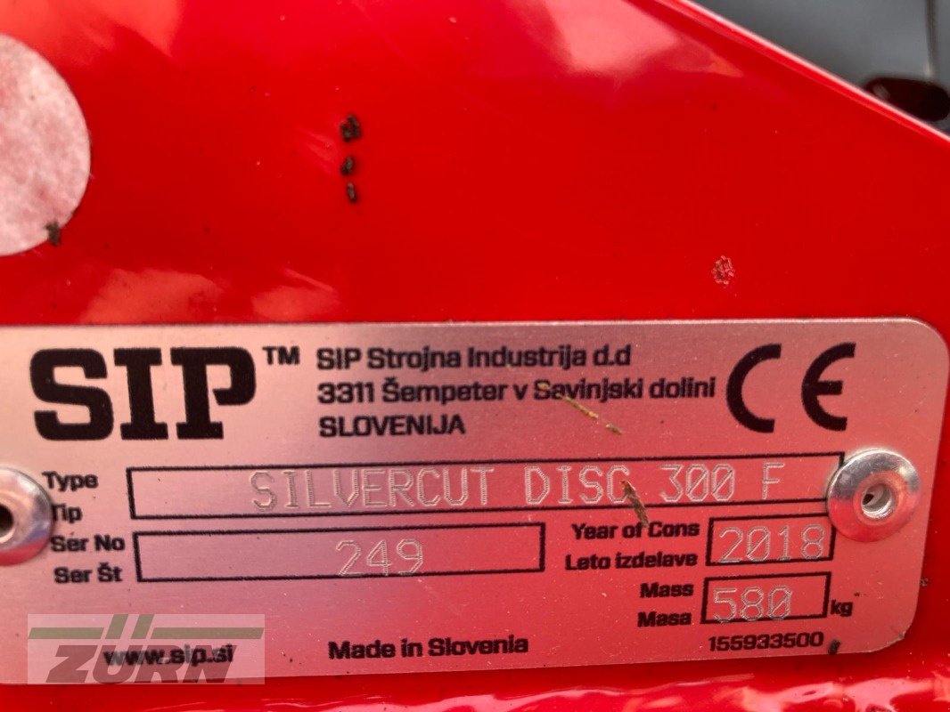 Mähwerk tipa SIP Silvercut Disco 300 F, Gebrauchtmaschine u Emskirchen (Slika 8)