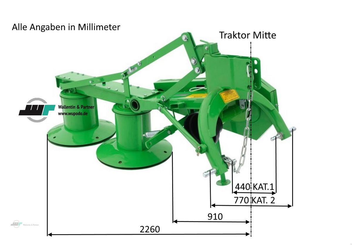 Mähwerk van het type Sonstige Kreiselmäher Trommelmähwerk 1,35 m ab 30 PS, Neumaschine in Wesenberg (Foto 3)