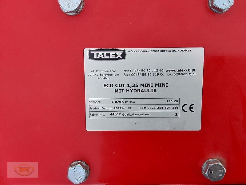 Mähwerk от тип Talex 135 MINI, Vorführmaschine в Mühlhausen-Görmar (Снимка 6)