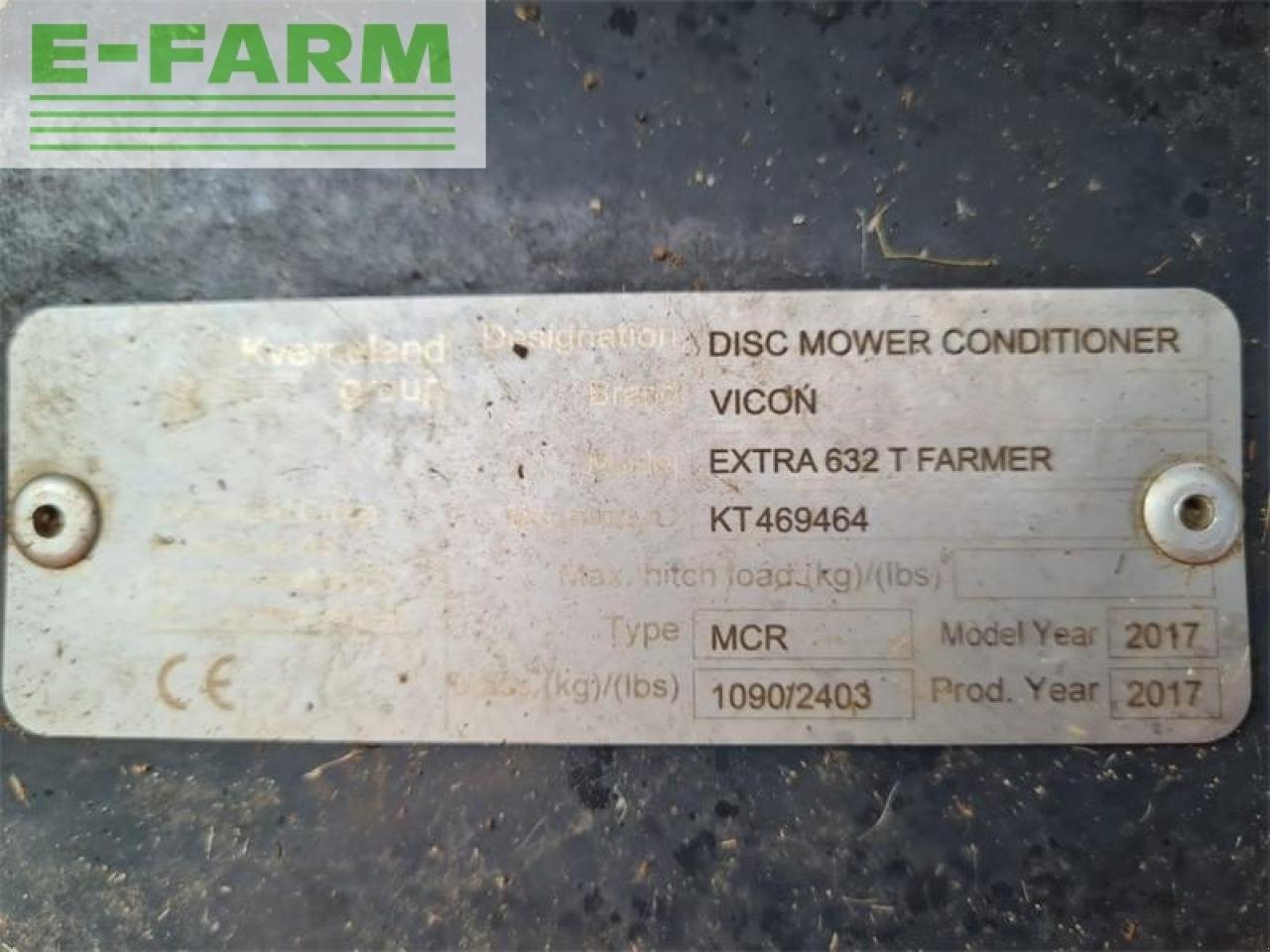 Mähwerk Türe ait Vicon extra 632t farmer achtermaaier, Gebrauchtmaschine içinde gg VEGHEL (resim 7)