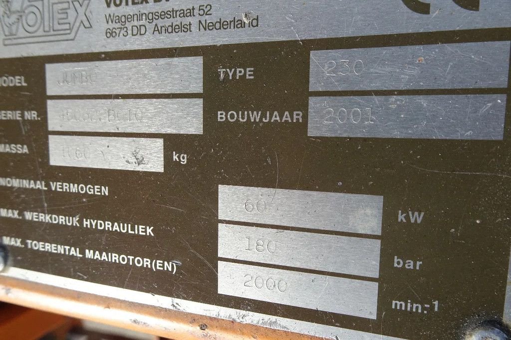 Mähwerk типа Votex Verstekklepelmaaier type 230, Gebrauchtmaschine в Losdorp (Фотография 8)