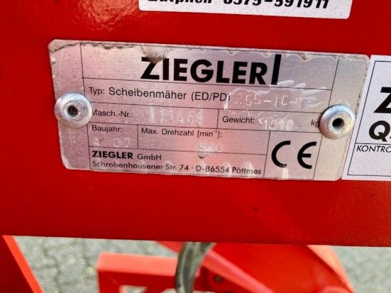 Mähwerk tipa Ziegler PD 255 IC, Gebrauchtmaschine u Wierden (Slika 11)