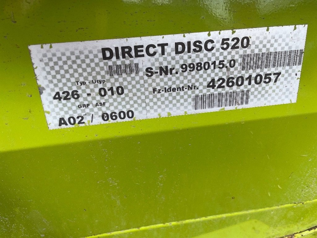 Maisgebiss des Typs CLAAS Direct Disc 520, Gebrauchtmaschine in Kolding (Bild 5)