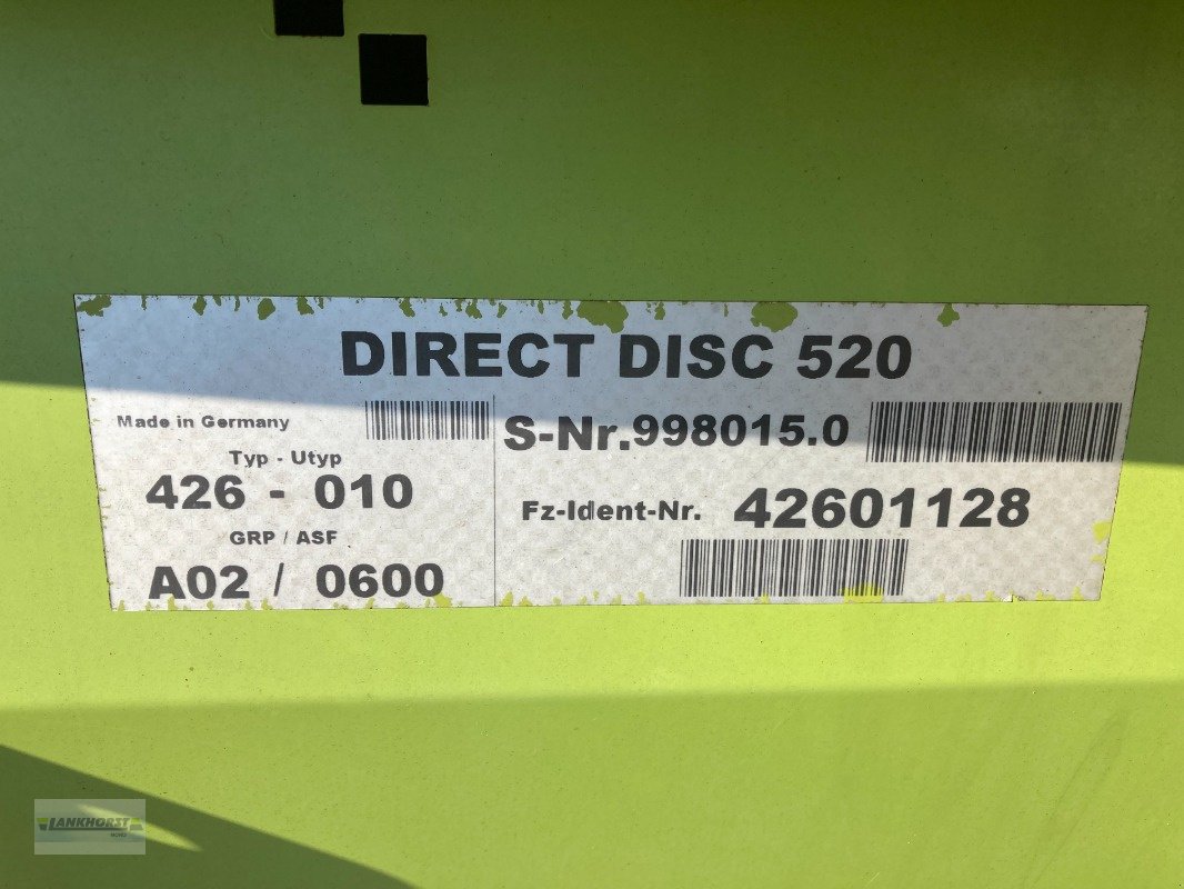 Maisgebiß типа CLAAS DIRECT DISC 520, Gebrauchtmaschine в Kunde (Фотография 3)