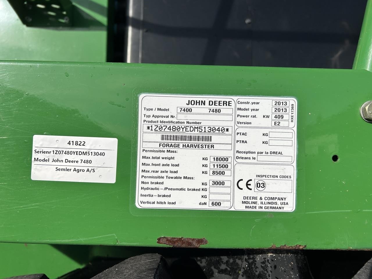 Maisgebiß typu John Deere 7480, Gebrauchtmaschine w Bramming (Zdjęcie 5)