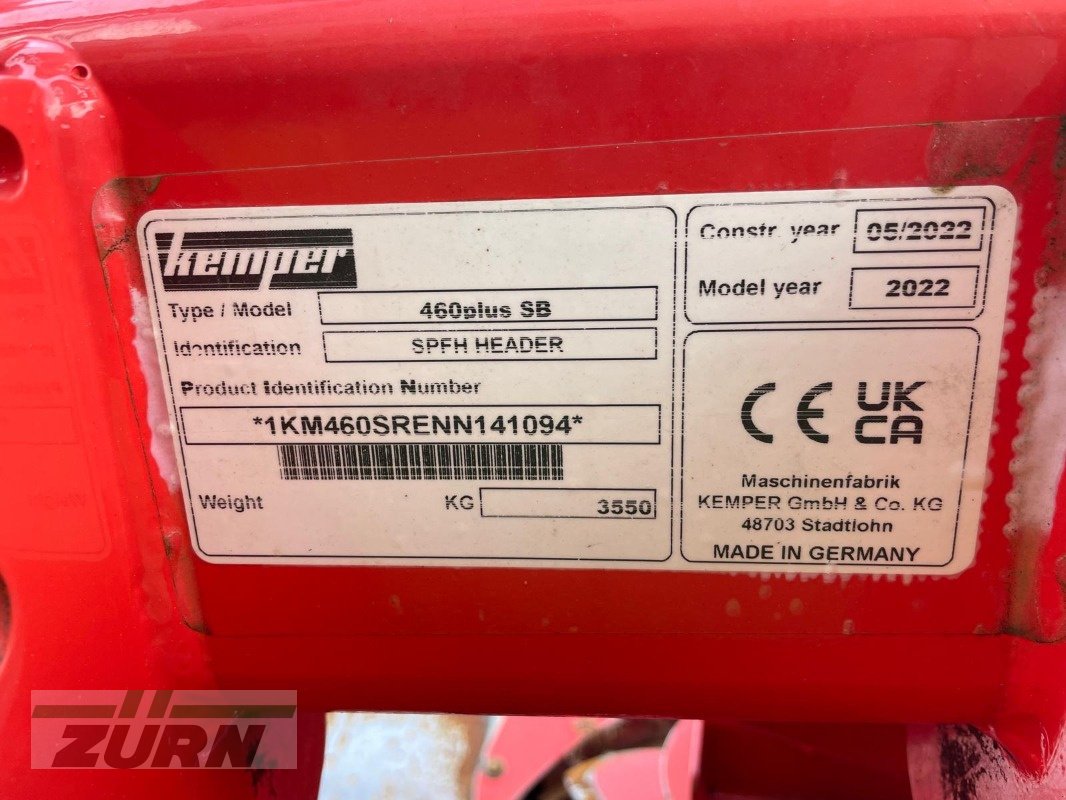 Maisgebiß des Typs Kemper 460 Plus STALKBUSTER, Gebrauchtmaschine in Kanzach (Bild 26)