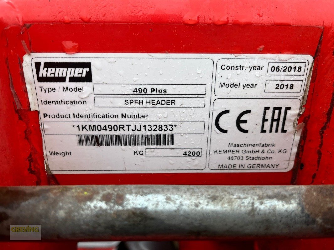 Maisgebiss tip Kemper 490 Plus inkl. 400F Komfortfahrwerk, Gebrauchtmaschine in Ahaus (Poză 22)