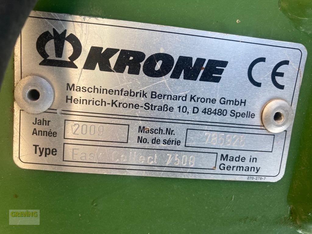 Maisgebiß του τύπου Krone EasyCollect 7500 *Kundenauftrag*, Gebrauchtmaschine σε Ahaus (Φωτογραφία 17)