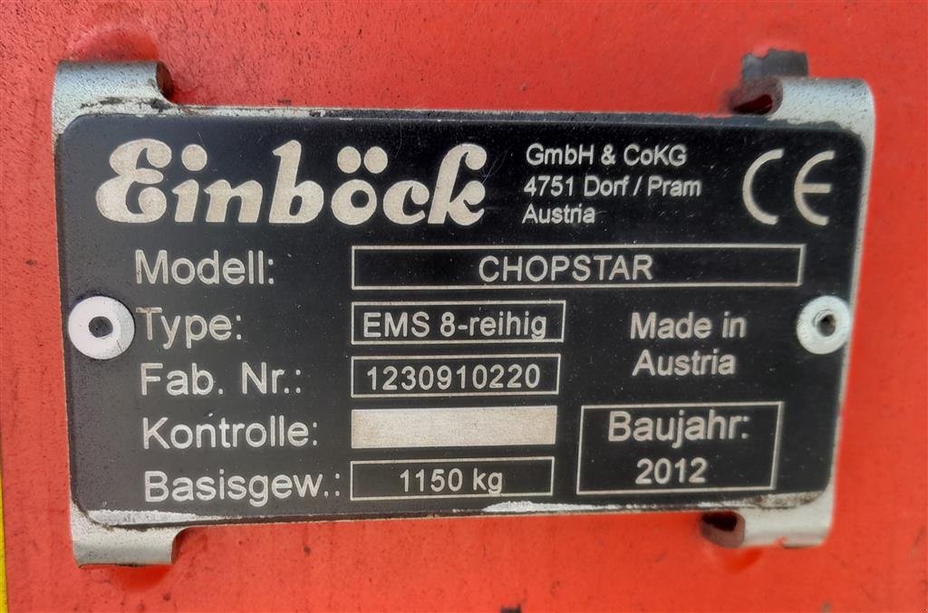 Maishackgerät typu Einböck Chopstar EMS 8, Gebrauchtmaschine w Horsens (Zdjęcie 8)