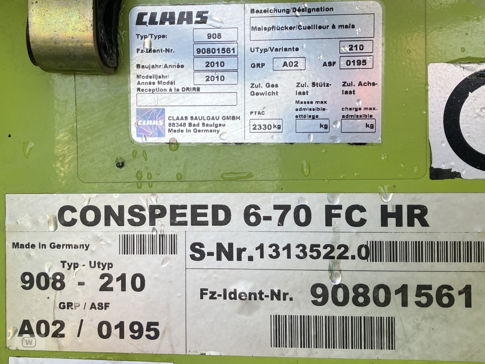 Maispflückvorsatz des Typs CLAAS Conspeed 6-70 FC, Gebrauchtmaschine in Zell an der Pram (Bild 8)