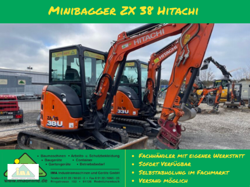 Minibagger van het type Hitachi ZX 38, Gebrauchtmaschine in Rednitzhembach (Foto 1)