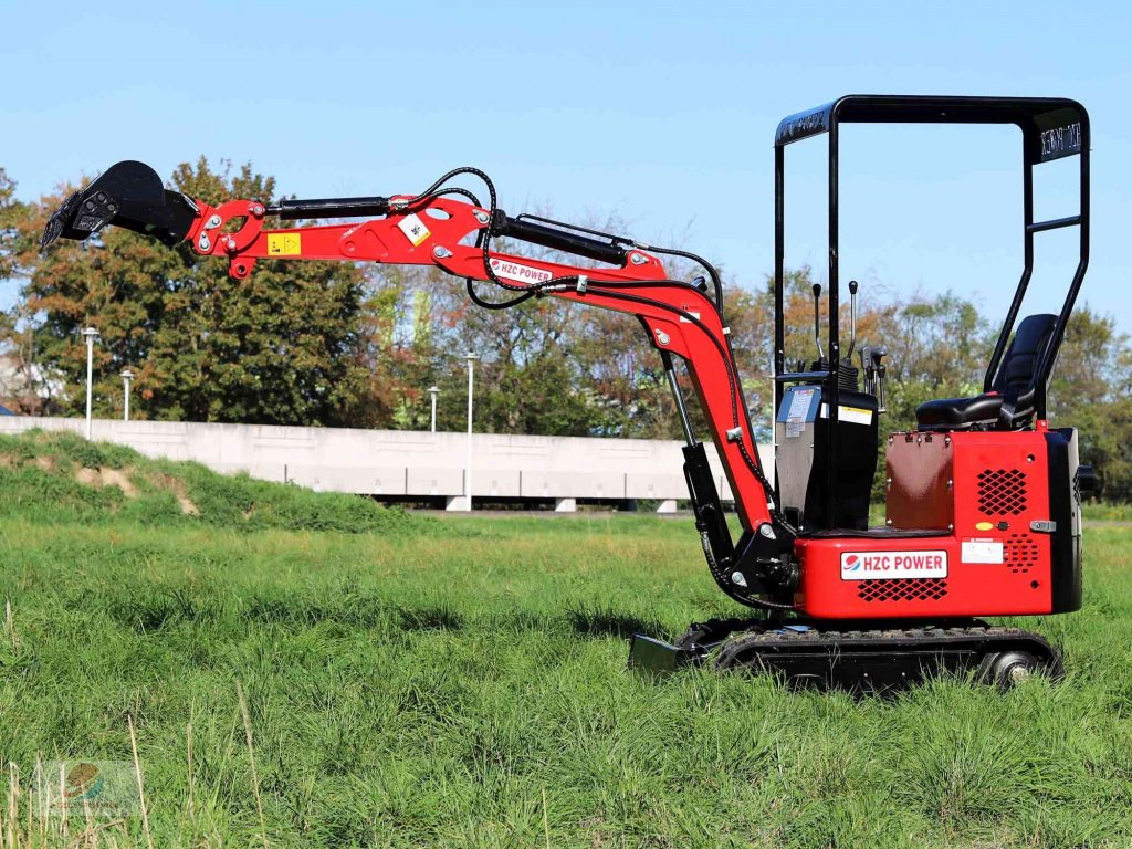 Minibagger van het type HZC Power BKB850K Minibagger mit Kettenantrieb, Benzinmotor & verstellbarem Fahrwerk, Neumaschine in Krefeld (Foto 2)