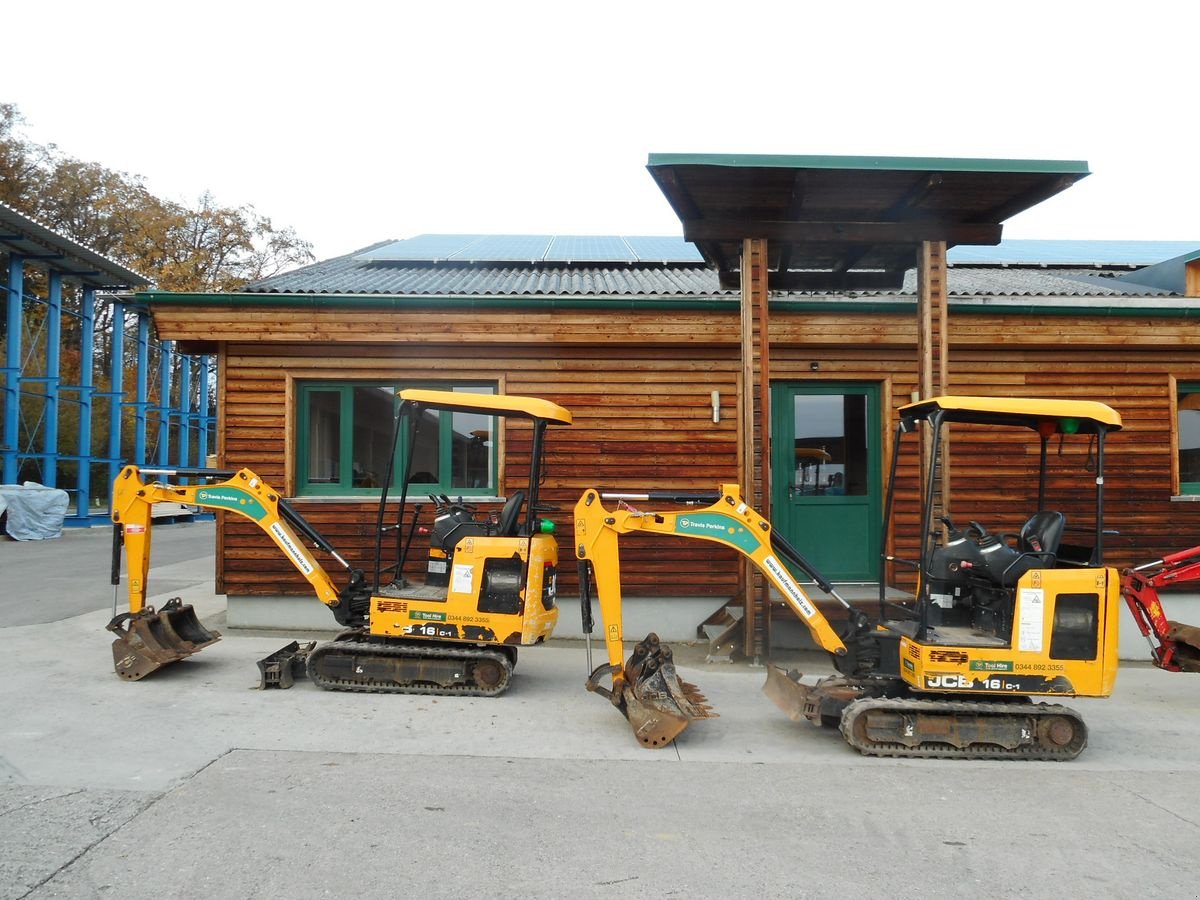 Minibagger типа JCB 16C-1 ( 1.639kg ) Verstellfahrwerk + 3 Löffel, Gebrauchtmaschine в St. Nikolai ob Draßling (Фотография 1)