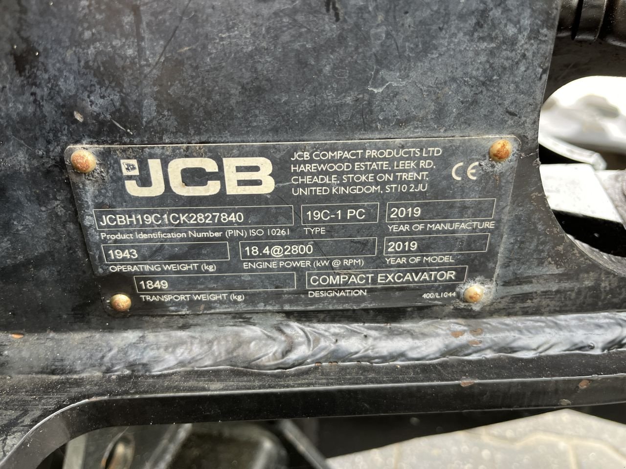 Minibagger tip JCB 19C-1 PC, Gebrauchtmaschine in Tynaarlo (Poză 7)