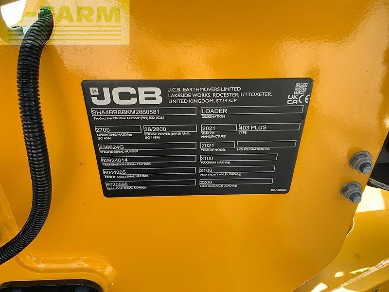 Minibagger typu JCB 403 plus compact wheeled loading shovel (st20569), Gebrauchtmaschine v SHAFTESBURY (Obrázek 16)