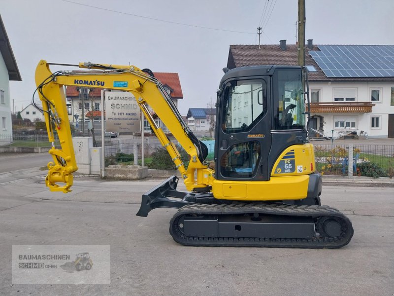 Minibagger του τύπου Komatsu PC 55 mit Powertilt, Gebrauchtmaschine σε Stetten (Φωτογραφία 1)