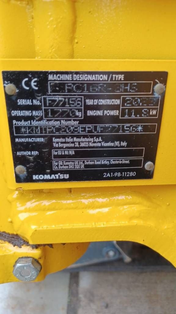 Minibagger typu Komatsu PC16R-3HS, Gebrauchtmaschine v Overijse (Obrázok 2)