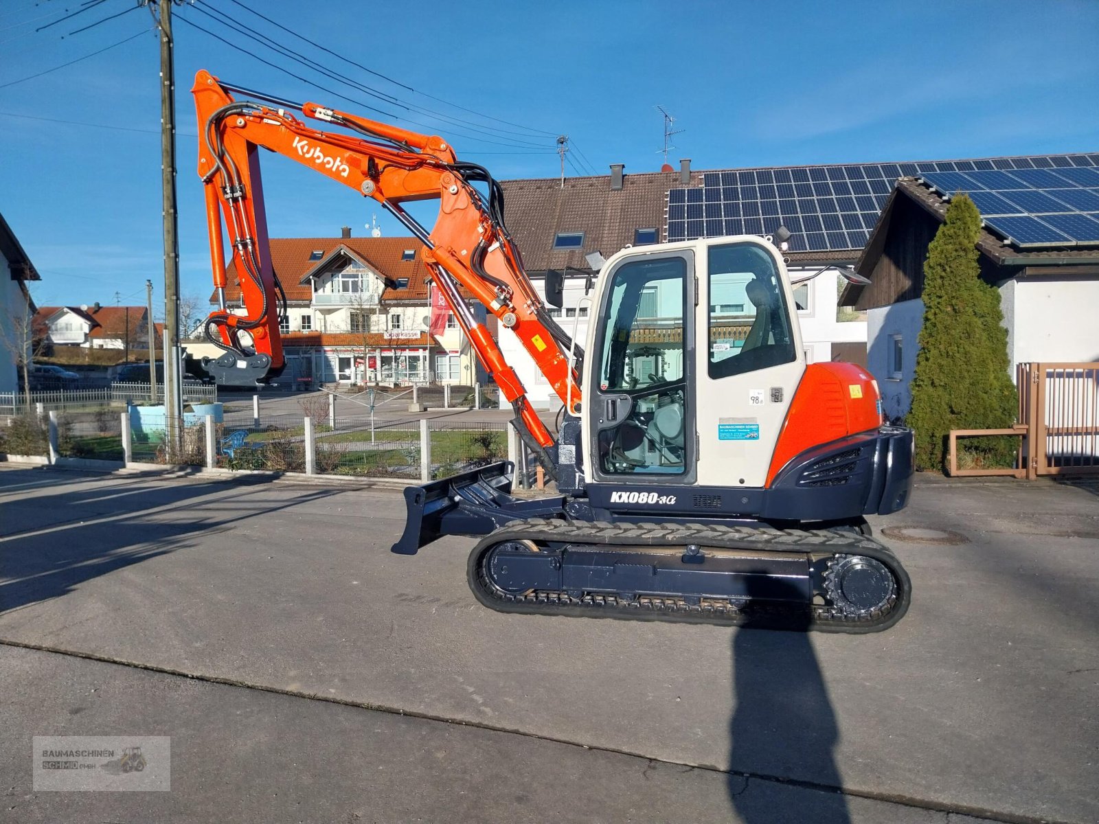 Minibagger des Typs Kubota KX 080 -3 mit Verstellausleger, Gebrauchtmaschine in Stetten (Bild 1)